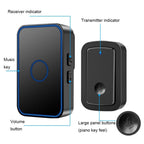 CACAZI A19 One Button Three Receivers Wireless Music Doorbell without Battery, 1 For 3 US, 1 For 3 EU, 1 For 3 UK