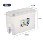 Household Cold Water Bottle With Faucet Refrigerator Fruit Teapot Summer Water Bucket, 3.5L Cold Water Bottle