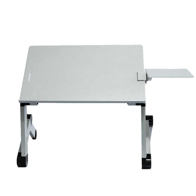 T8 Aluminum Alloy Folding & Lifting Laptop Desk Office Desk Heightening Bracket, with Mouse Board (Black), with Mouse Board (Silver), with Fan & Mouse Board (Black), with Fan & Mouse Board (Silver) – Aluminum Alloy with Mouse Board (Silver)