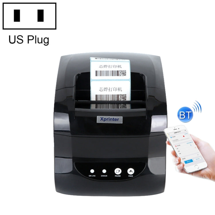 Xprinter XP-365B 80mm Thermal Label Printer Clothing Tag Supermarket Barcode Printer, US Plug, EU Plug, UK Plug, AU Plug US Plug
