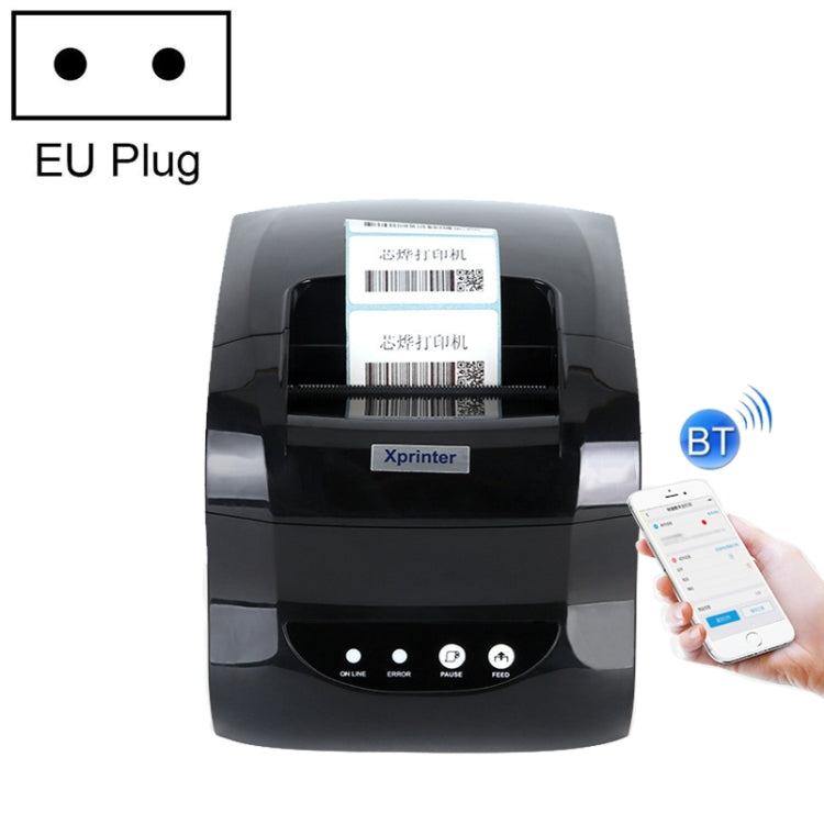 Xprinter XP-365B 80mm Thermal Label Printer Clothing Tag Supermarket Barcode Printer, US Plug, EU Plug, UK Plug, AU Plug – Durable Build, Easy to Use EU Plug