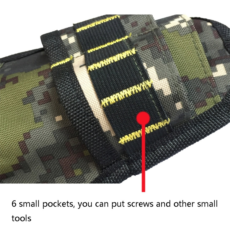 900D Oxford Cloth Kit Waist Bag Electrician Storage Bag, Black Red Line + Belt, Black Red Line