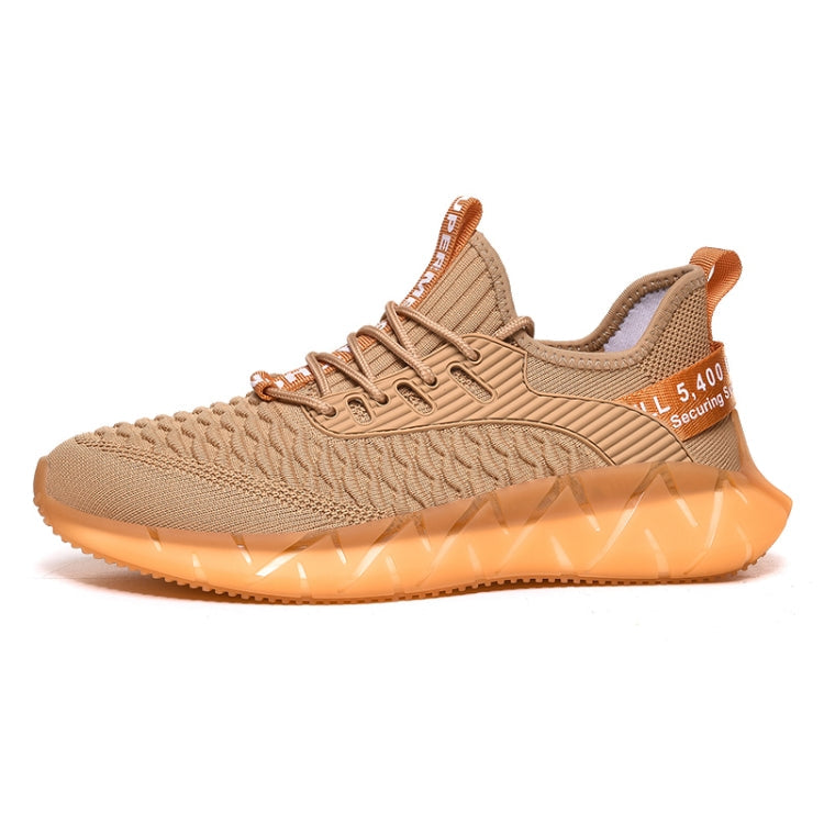 Men Lightweight Breathable Mesh Sneakers Flying Woven Casual Running Shoes, 42, 43, 44, 45 – Wear-resistant, Non-slip 42 Terracotta Colour