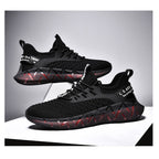 Men Lightweight Breathable Mesh Sneakers Flying Woven Casual Running Shoes, 46