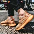 Men Lightweight Breathable Mesh Sneakers Flying Woven Casual Running Shoes, 46