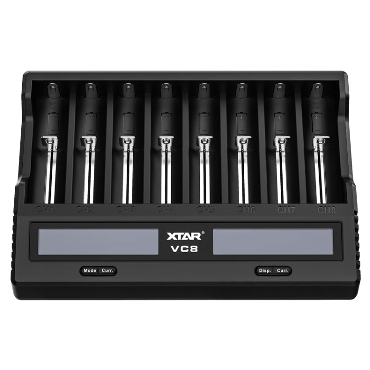 XTAR 8-Slot Battery Charger LCD Display Charger QC3.0 Type C Fast Charger for 21700 / 18650 Battery, VC8 – Durable Build, Easy to Use VC8