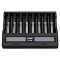 XTAR 8-Slot Battery Charger LCD Display Charger QC3.0 Type C Fast Charger for 21700 / 18650 Battery, VC8 – Durable Build, Easy to Use VC8