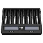 XTAR 8-Slot Battery Charger LCD Display Charger QC3.0 Type C Fast Charger for 21700 / 18650 Battery, VC8 – Durable Build, Easy to Use VC8
