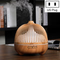 Bird Cage Wood Graphic Aromatherapy Machine Ultrasonic Smart Home Colorful Night Light Hollow Humidifier, US Plug, EU Plug, AU Plug, UK Plug US Plug Light Wood Pattern