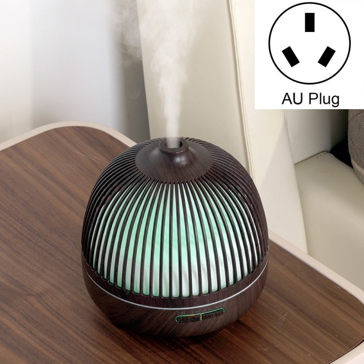 Bird Cage Wood Graphic Aromatherapy Machine Ultrasonic Smart Home Colorful Night Light Hollow Humidifier, US Plug, EU Plug, AU Plug, UK Plug – Durable Build, Easy to Use AU Plug Deep Wood Pattern
