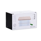 Office Double-layer Separated Lunch Box Wooden Portable Microwaveable Heating Student Bento Box with Cutlery, Double-layer