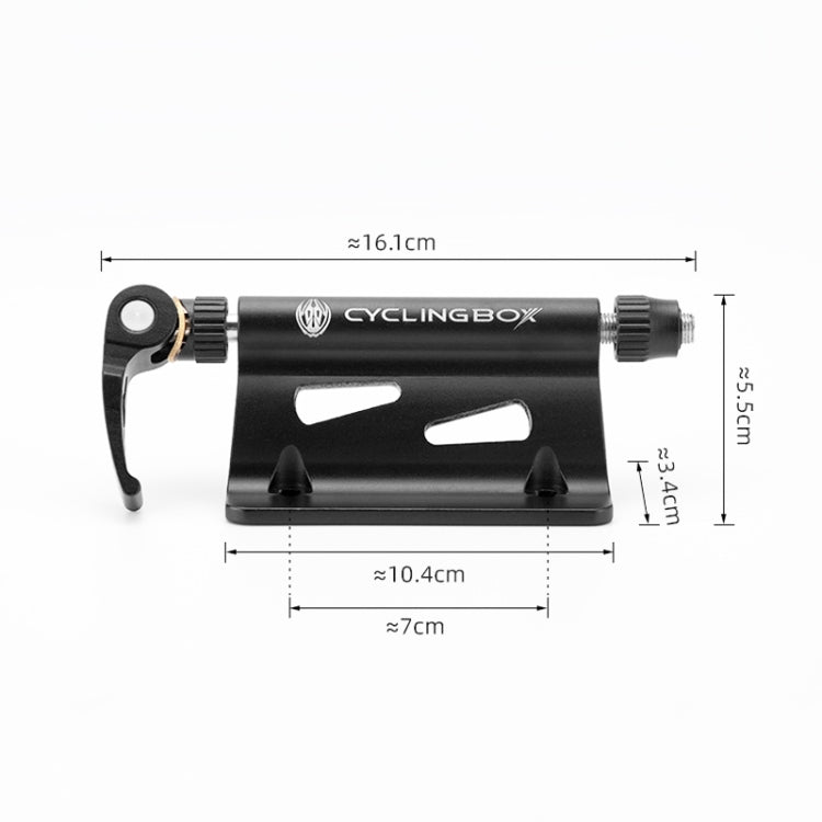 CYCLINGBOX BG-0171 Bike Aluminum Portable Quick-Removal Front Fork Fixed Frame Rear Hanging Frame Car Top Fixture Equipment, Black, Red, Titanium Color