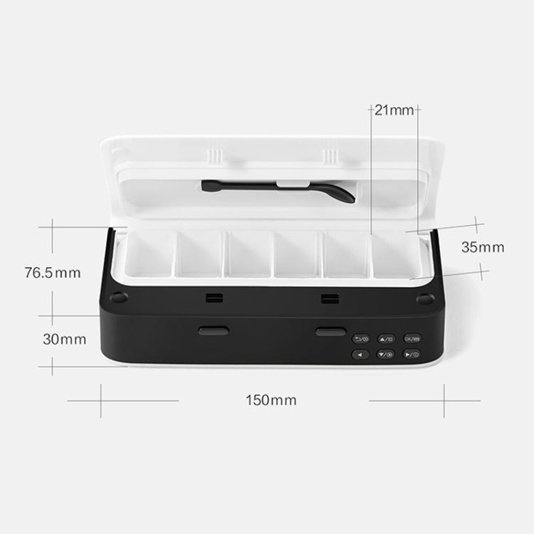 XM-ZY02 Intelligent Electronic Small Pill Box Separate Warehouse To Remind The Elderly To Take Medicine Regularly Portable Pill Box, Elegant White, Blue – Durable Build, Easy to Use