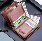 BUFF CAPTAIN 027 Men Short Anti-Theft Wallet Leather Multi-Card Thicken Wallet, Black, Brown, Luxurious Ash, Blue – Leather