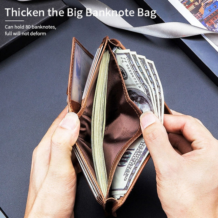 BUFF CAPTAIN 027 Men Short Anti-Theft Wallet Leather Multi-Card Thicken Wallet, Black, Brown, Luxurious Ash, Blue – Leather