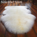 Pure Real Wool Sofa Cushion Fur Full Whole Sheepskin Carpet Window Decoration Mat, 65x110cm, 80x120cm 65x110cm White
