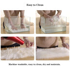 Pure Real Wool Sofa Cushion Fur Full Whole Sheepskin Carpet Window Decoration Mat, 65x110cm, 80x120cm