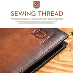 BUFF CAPTAIN 05 Men Leather Short Wallet Anti-Theft Brush Multi-Card Bit First-Layer Soft Cowhide Wallet, Red, Yellow Brown – Leather