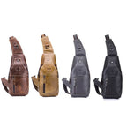 BULL CAPTAIN 019 Retro Men Leather Crossbody Shoulder Bag First-Layer Cowhide Chest Bag, Colour: Black + Buckle, Chestnut Brown, Yellow Brown, Gray Brown, Pure Black, Chestnut Brown + Buckle + Bracket, Black + Buckle + Bracket, Yellow + Buckle +...