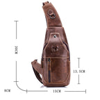 BULL CAPTAIN 019 Retro Men Leather Crossbody Shoulder Bag First-Layer Cowhide Chest Bag, Colour: Black + Buckle, Chestnut Brown, Yellow Brown, Gray Brown, Pure Black, Chestnut Brown + Buckle + Bracket, Black + Buckle + Bracket, Yellow + Buckle +...