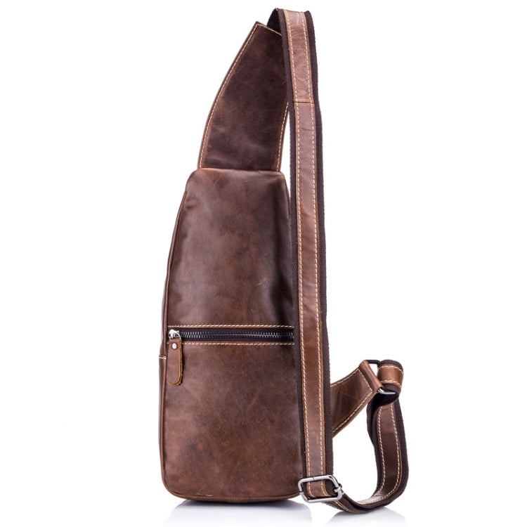 BULL CAPTAIN 019 Retro Men Leather Crossbody Shoulder Bag First-Layer Cowhide Chest Bag, Colour: Black + Buckle, Chestnut Brown, Yellow Brown, Gray Brown, Pure Black, Chestnut Brown + Buckle + Bracket, Black + Buckle + Bracket, Yellow + Buckle +...