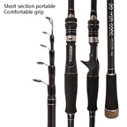 Carbon Telescopic Luya Rod Short Section Fishing Throwing Rod, 1.8m, 2.1m, 2.4m, 2.7m, 3.0m, 3.3m, 3.6m