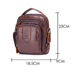 BUFF CAPTAIN 777 Men Leather Shoulder Bag First-Layer Cowhide Retro Large Capacity Satchel – Waterproof, Wear-resistant, Leather