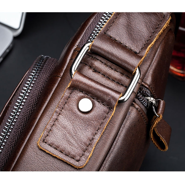 BUFF CAPTAIN 777 Men Leather Shoulder Bag First-Layer Cowhide Retro Large Capacity Satchel – Waterproof, Wear-resistant, Leather