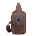 BUFF CAPTAIN 133 Men Leather Retro Shoulder Bag Diagonal Leather Bag, 133 – Wear-resistant, Leather 133