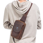 BUFF CAPTAIN 133 Men Leather Retro Shoulder Bag Diagonal Leather Bag, 133 – Wear-resistant, Leather
