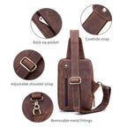 BUFF CAPTAIN 133 Men Leather Retro Shoulder Bag Diagonal Leather Bag, 133 – Wear-resistant, Leather