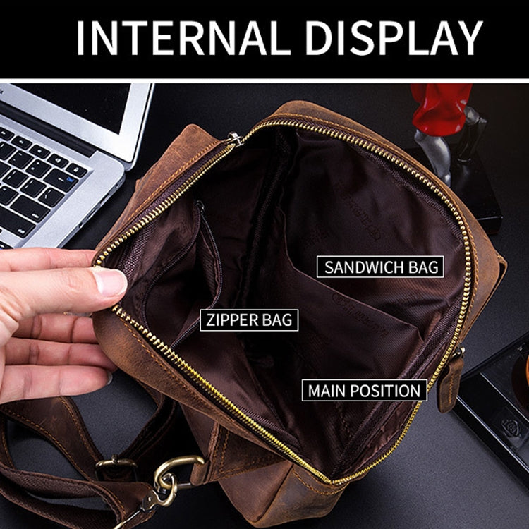 BUFF CAPTAIN 133 Men Leather Retro Shoulder Bag Diagonal Leather Bag, 133 – Wear-resistant, Leather