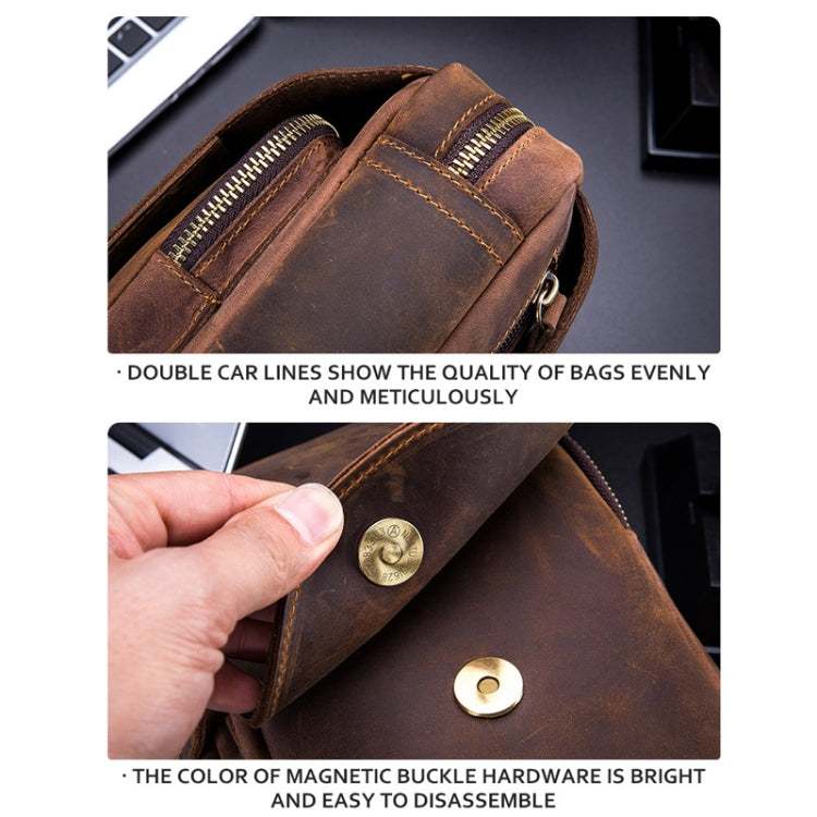 BUFF CAPTAIN 133 Men Leather Retro Shoulder Bag Diagonal Leather Bag, 133 – Wear-resistant, Leather