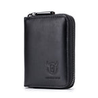 BUFF CAPTAIN 05 Head Layer Leather Card Bag Men Casual Leather Driver'S License Card Package – Wear-resistant, Leather Black