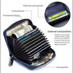 BUFF CAPTAIN 05 Head Layer Leather Card Bag Men Casual Leather Driver'S License Card Package – Wear-resistant, Leather