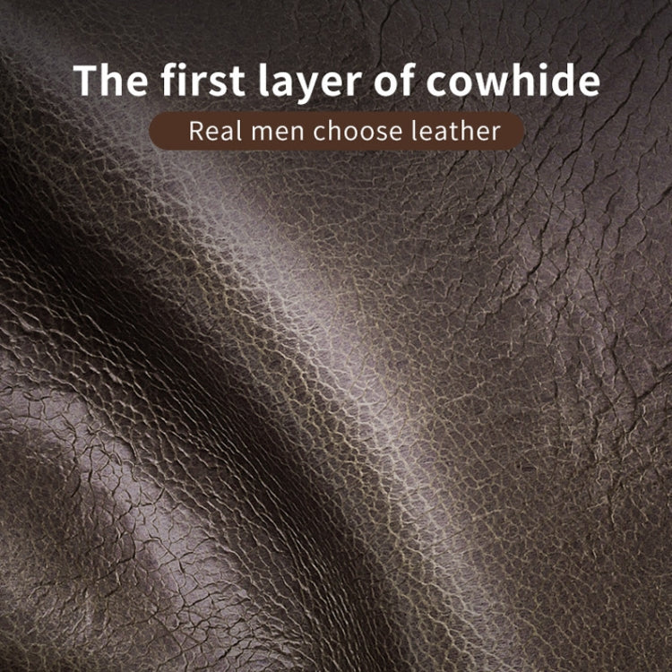 BUFF CAPTAIN 037 First-Layer Cowhide Men Leather Wallet Multi-Function Driver License Coin Purse