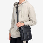 BUFF CAPTAIN 053 Men Leather Shoulder Messenger Bag First-Layer Cowhide Large Capacity Briefcase, Specification：, Large (Yellow Brown), Small (Yellow Brown), Large (Black), Small (Black), Large (Dark Brown), Small (Dark Brown)