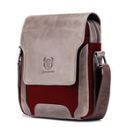 BUFF CAPTAIN 999 Men Leather Diagonal Bag First-Layer Cowhide Multi-Function Shoulder Bags Red