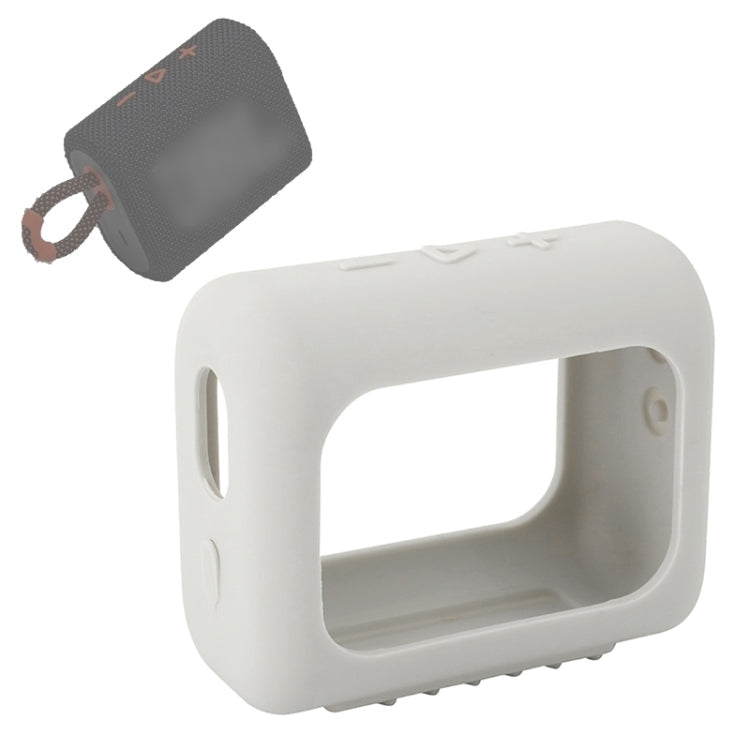 Protective Case – Silicone (JBL GO3 Bluetooth Speaker Silicone) Silver Gray