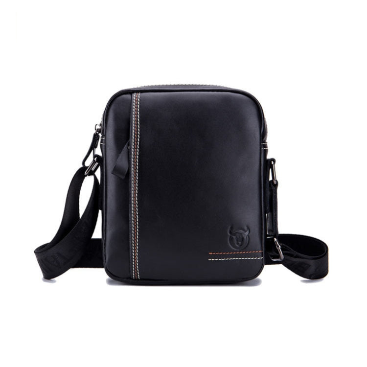 BUFF CAPTAIN 228 Men Leather Shoulder Bag First-Layer Cowhide Casual Mini Diagonal Bag Black