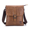 BUFF CAPTAIN 034 Men Leather Shoulder Bag Sports Outdoor First-Layer Cowhide Bag Brown