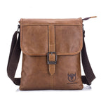 BUFF CAPTAIN 034 Men Leather Shoulder Bag Sports Outdoor First-Layer Cowhide Bag Brown