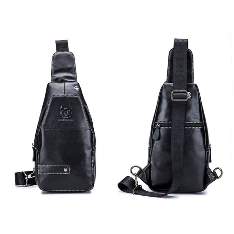 BUFF CAPTAIN 087 Men Leather Shoulder Bag First-Layer Cowhide Sports Chest Bag – Waterproof, Wear-resistant, Leather