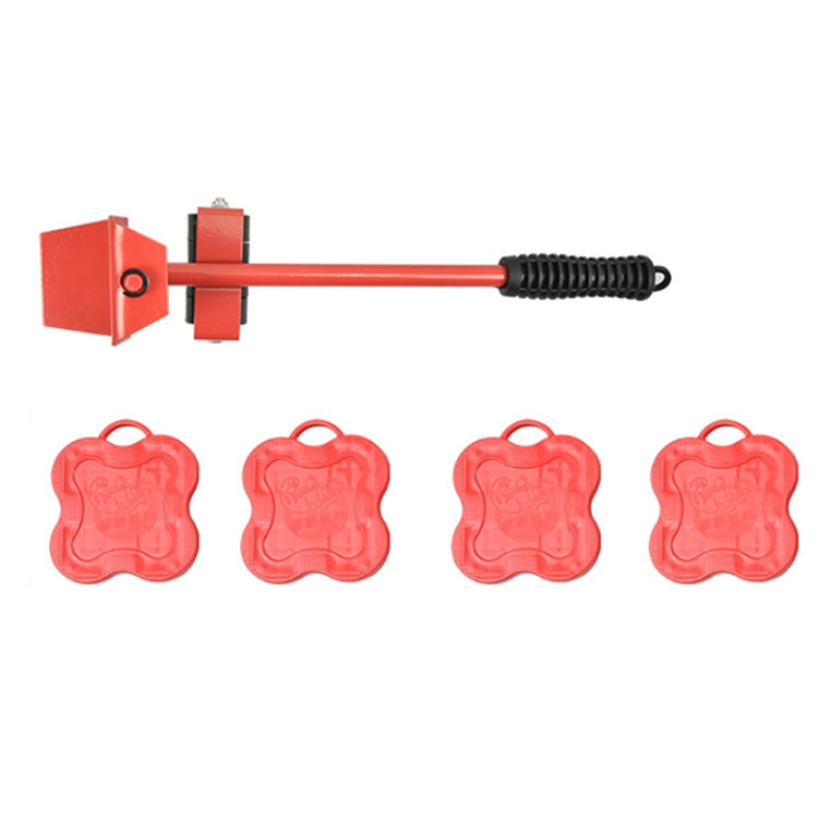 CY-0102 5 in 1 Household Moving Bed Heavy Object Moving Pulley Furniture Shifter Multifunctional Carrier, Red (150KG), Yellow (300KG), Silver (500KG), Red Black Pry Bar (150KG), Tank (100KG), Cartoon (100KG) – Wear-resistant Cartoon (100KG)