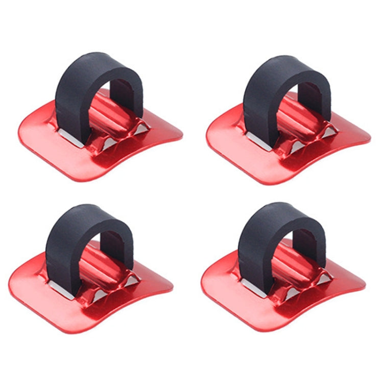 4 PCS Mountain Road Bicycle Hose Line Guide Adhesive Wire Seat Frame Cable Fixing C Buckle, Style:, Plastic Buckle, Aluminum Alloy Buckle – Aluminum Alloy Plastic Buckle Red
