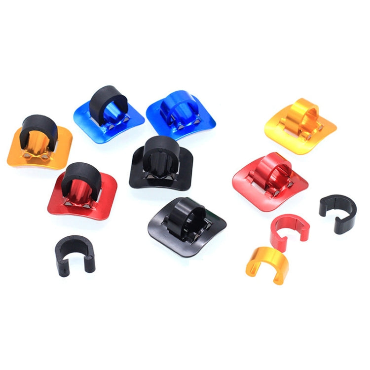 4 PCS Mountain Road Bicycle Hose Line Guide Adhesive Wire Seat Frame Cable Fixing C Buckle, Style:, Plastic Buckle, Aluminum Alloy Buckle – Aluminum Alloy