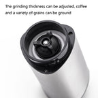 Household Stainless Steel Hand-Cranked Coffee Machine Grinder, Transparent Model, Stainless Steel Model
