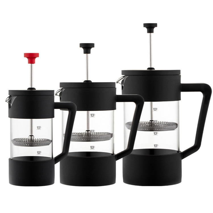 Household Hand Brewed Coffee French Filter Press Pot Glass Tea Maker, 350ml, 600ml, 1000ml