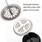 Household Hand Brewed Coffee French Filter Press Pot Glass Tea Maker, 350ml, 600ml, 1000ml