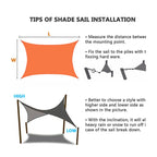 Outdoor Garden Sunshade Sail Waterproof Anti-UV Canopy, Size: 3.6m x 3.6m, 3.6m x 3.6m